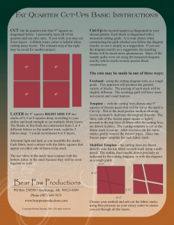 Fat Quarter Cut-Ups Basics