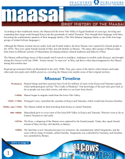 Brief History of the Maasai