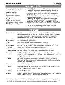 The Market Economy - Warren County Schools