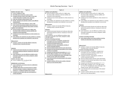 Maths Planning Overview &ndash; Year 4 Term 1 Term 2 Term 3