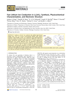 Fast Lithium Ion Conduction in Li2SnS3