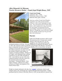 to the K-12 Teacher Resource Packet on our FLW House