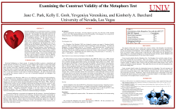 Examining the construct validity of the metaphors test