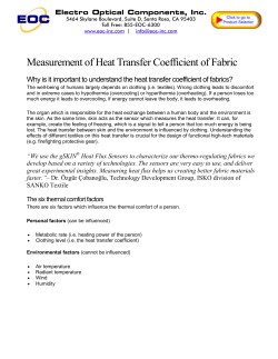 Measurement of Heat Transfer Coefficient of Fabric