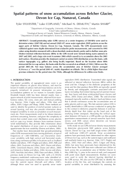 Spatial patterns of snow accumulation across Belcher Glacier