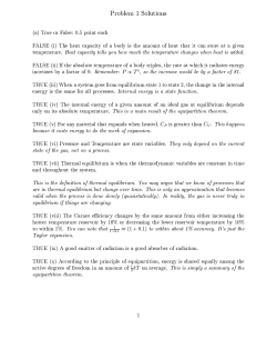 Problem 1 Solutions (a) True or False: 0.5 point each FALSE (i) The