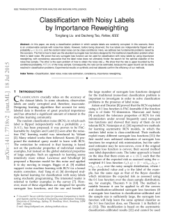 Classification with Noisy Labels by Importance