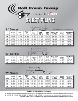 RFG Sheet Piling Specs