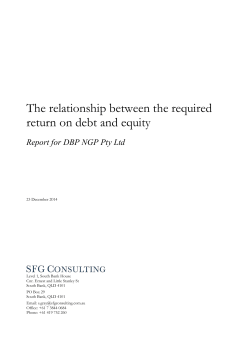 The relationship between the required return on debt and equity