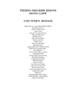 THIRD DEGREE BIRNS SONG LIST COUNTRY SONGS
