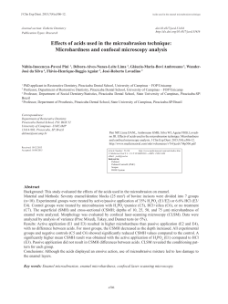 Effects of acids used in the microabrasion technique: Microhardness