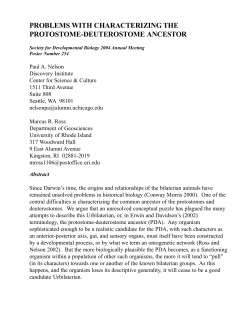 problems with characterizing the protostome