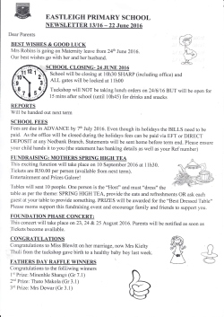 22nd June 2016 - Eastleigh Primary School