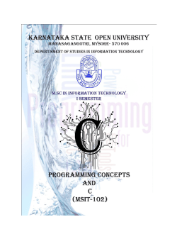 Programming Concepts and C - Department of Higher Education