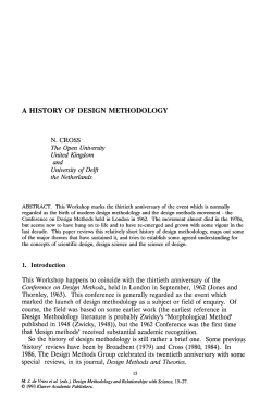 a history of design methodology