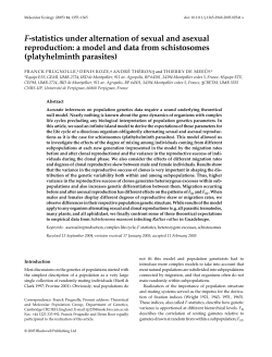 F-statistics under alternation of sexual and asexual reproduction: a