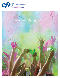 EFI Genuine Inks - Electronics for Imaging