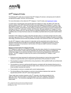 CPT Category III Codes
