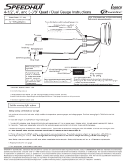 and 3-3/8&rdquo; Quad / Dual Gauge Instructions