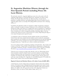 St. Augustine Maritime History through the First Spanish Period