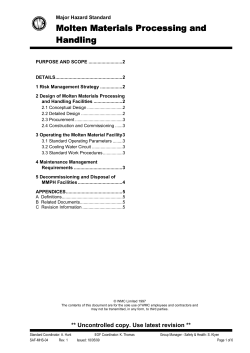 Molten Materials Processing and Handling