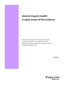 Alcohol impacts health: A rapid review of the