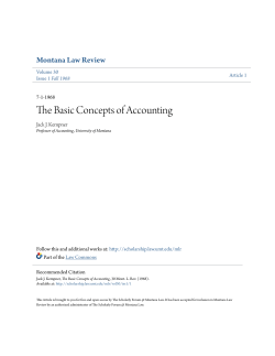 The Basic Concepts of Accounting