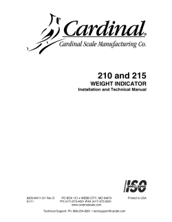210-215 Rev D - Cardinal Scale
