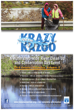 A Watershed-wide River Clean Up and Conservation Day Event A