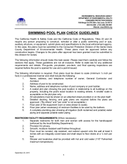 Pool Plan Check Requirements