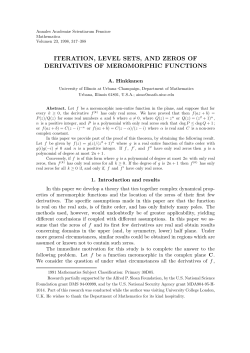 iteration, level sets, and zeros of derivatives of meromorphic functions
