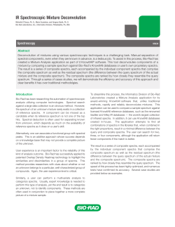 Application Note: IR Spectroscopic Mixture Analysis - Bio-Rad
