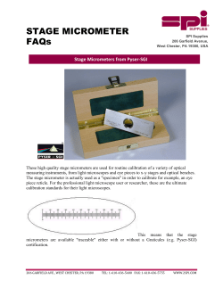 STAGE MICROMETER FAQs
