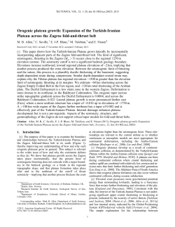 Orogenic plateau growth: Expansion of the TurkishIranian Plateau