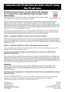 20mph limits are 7 times more effective than