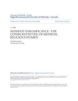manifest insignificance - the consecrated veil of medieval religious