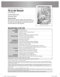 Fly to the Rescue! - Houghton Mifflin Harcourt