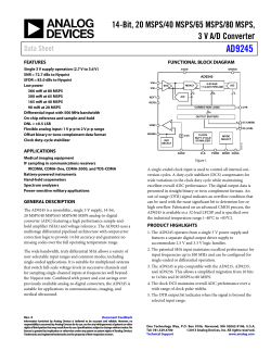 AD9245 14-Bit, 20 MSPS/40 MSPS/65 MSPS/80 MSPS 3 V A/D