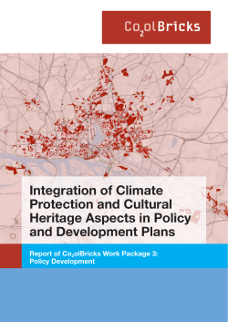 Integration of Climate Protection and Cultural Heritage Aspects in