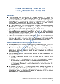 Summary of amendments at 1 January 2016