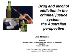 Drugs, Crime and Their Impact on the Community