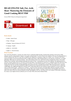 READ ONLINE Salt, Fat, Acid, Heat: Mastering the Elements of Good