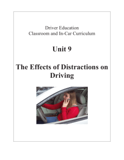 Unit 9 The Effects of Distractions on Driving