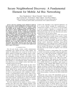 Secure Neighborhood Discovery: A Fundamental Element for