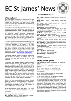 Sept 2015 Our latest Newsletter