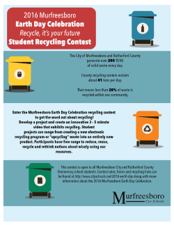 2016 earth day recycling contest form