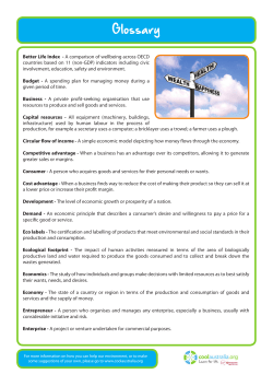 Glossary - Cool Australia
