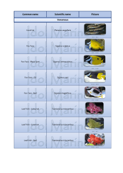 Common name Scientific name Picture Venomous