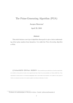 The Prime-Generating Algorithm (PGA) - CultureMath