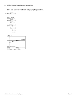 Solve each equation. Confirm by using a graphing calculator. 24